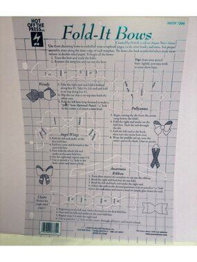 Fold-It Bows Template Hot Off the Press DIY Crafting & Scrapbooking